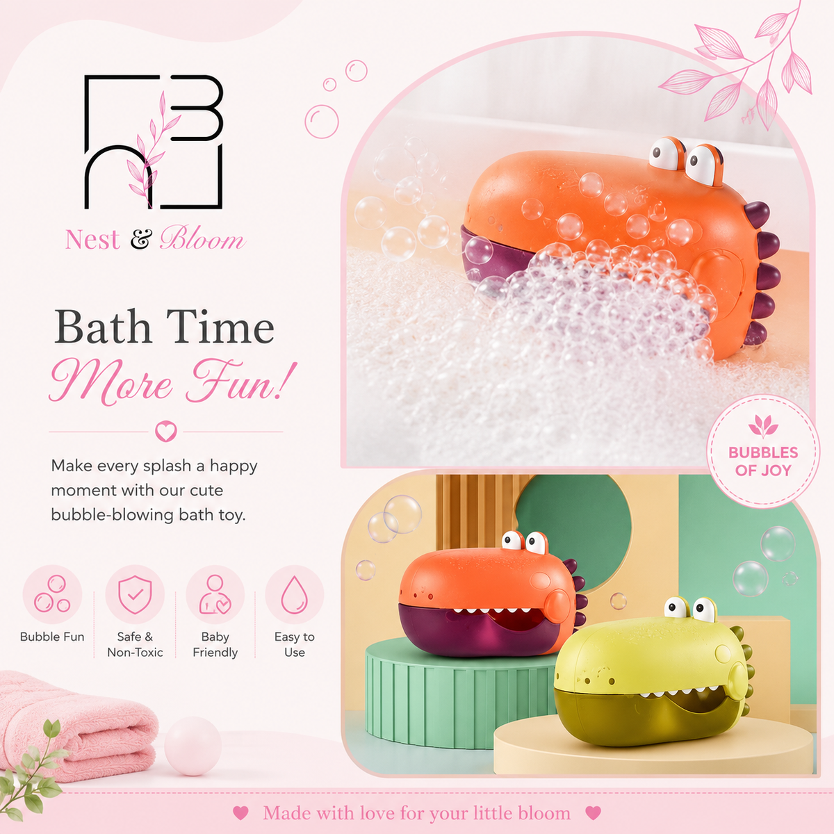 Baby Bath Toys Bubble Music Machine
