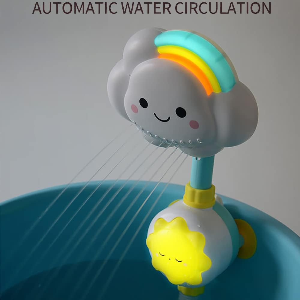 Baby Bath Toys, Children'S Water Bath Toys, Boys And Girls, Infants And Young Children, Manual Rainbow Cloud Spray Shower