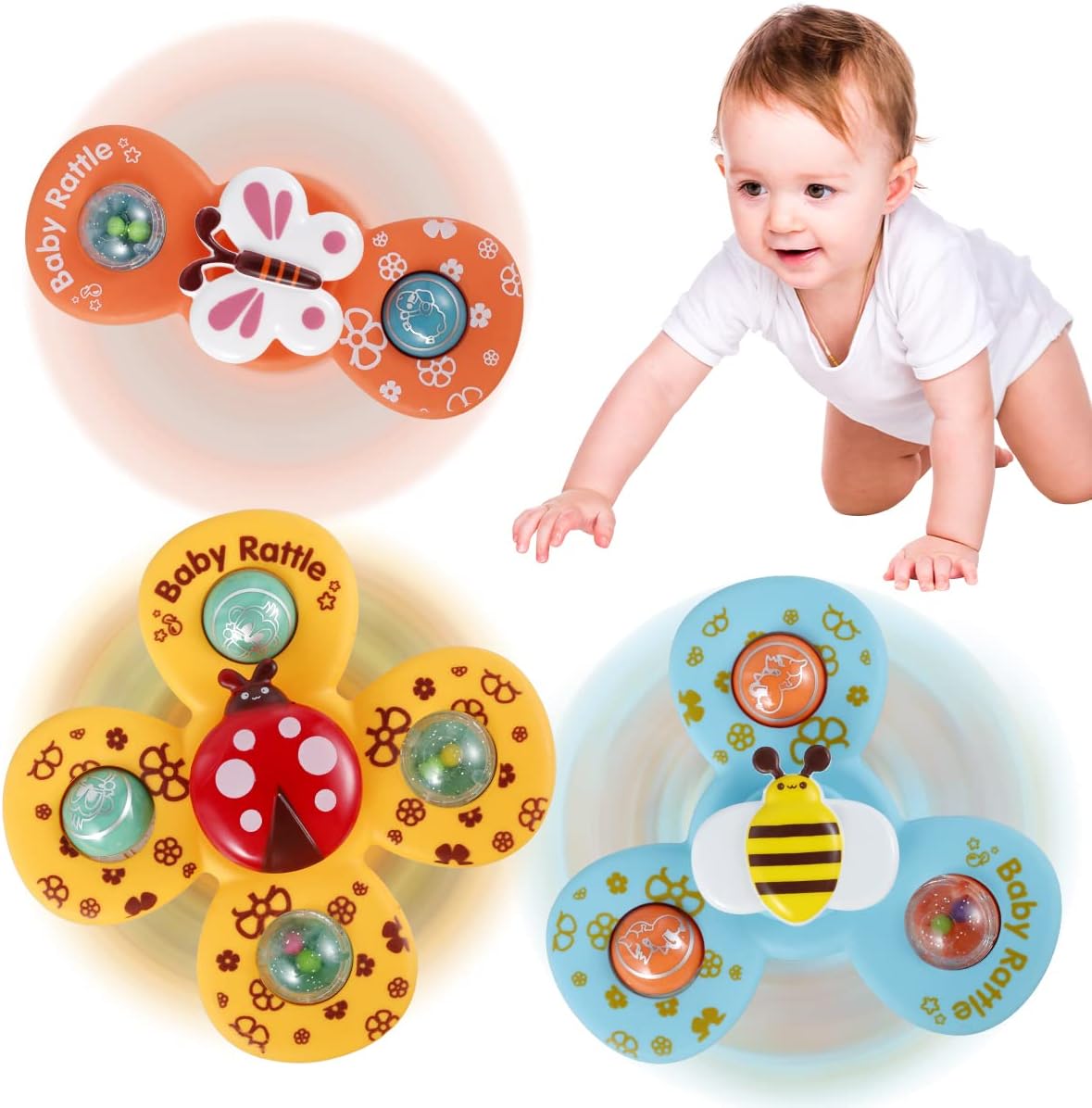 Baby Rattle Spinner Toy Set