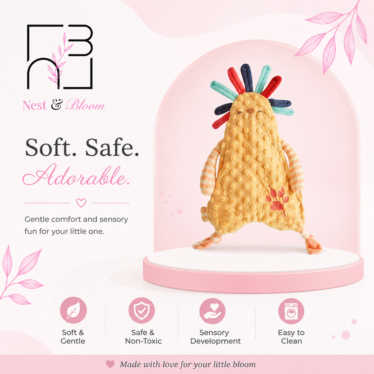 Baby Appease Towel Nursing Teether Kawaii Bunny Ears Newborn Face Towel Baby Toddler Comfort Sleeping Cuddling Towel Doll Toys